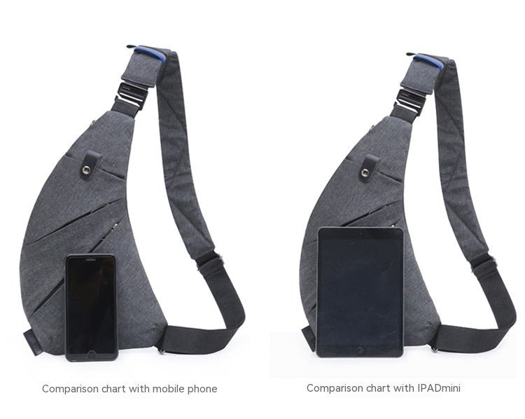 "Men’s Nylon Anti-Theft Chest Bag | Crossbody Shoulder Sling"