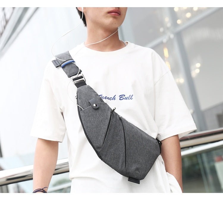 "Men’s Nylon Anti-Theft Chest Bag | Crossbody Shoulder Sling"