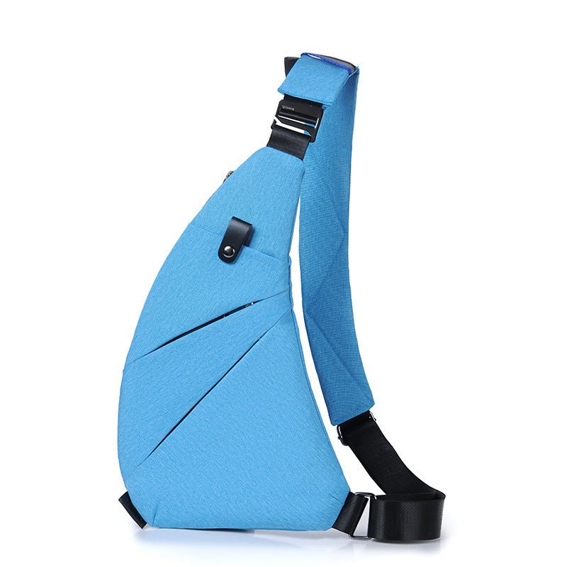 "Men’s Nylon Anti-Theft Chest Bag | Crossbody Shoulder Sling"