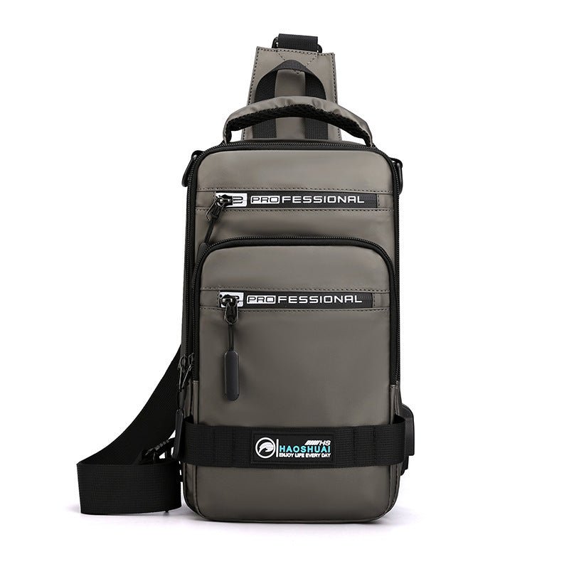 "Men’s Multifunction Nylon Backpack | Crossbody Bag with USB Port"