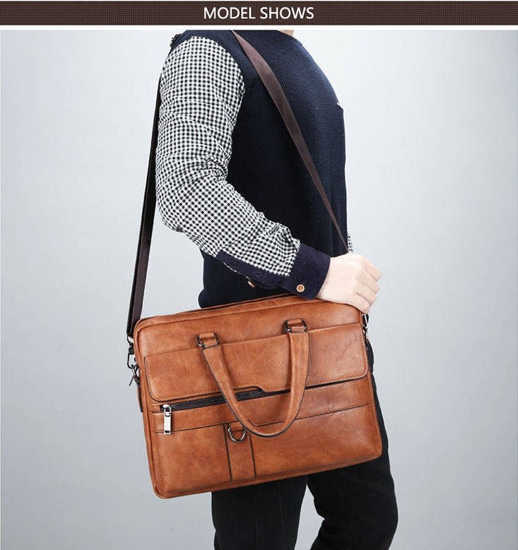 "Men’s Premium Soft Leather Crossbody – Messenger, Sling & Handbag"