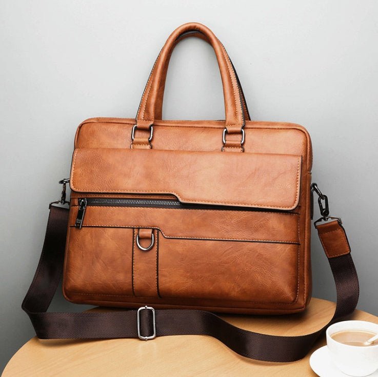 "Men’s Premium Soft Leather Crossbody – Messenger, Sling & Handbag"