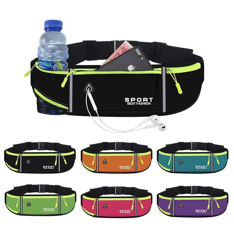 "Waterproof Running Belt Bag | Nylon Outdoor Waist Pack"