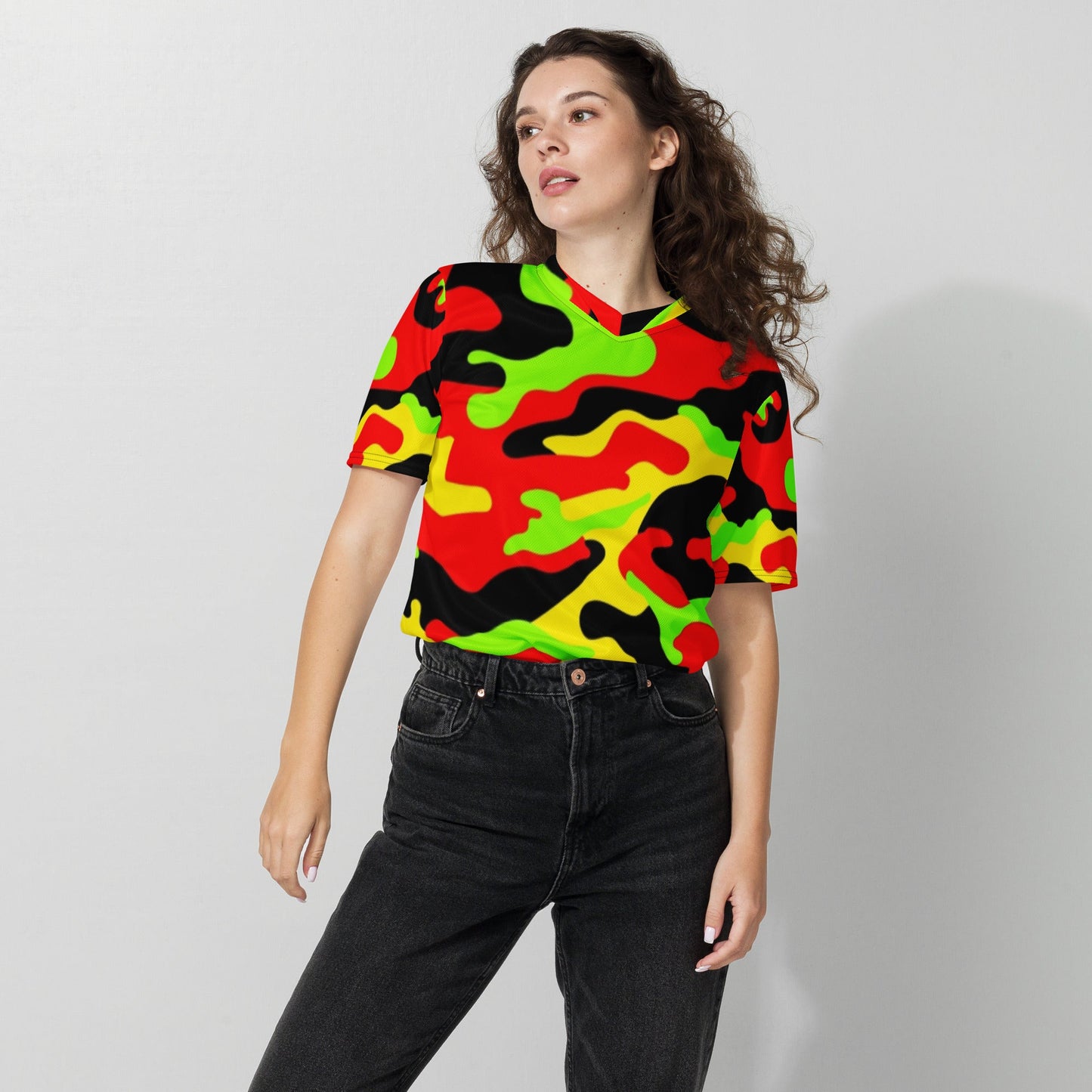 "Recycled Unisex Sports Jersey - Camo Print (2XS–6XL)"