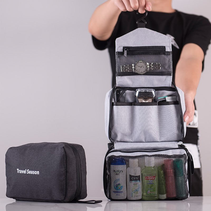 " Portable Travel Makeup Bag | Large Hanging Cosmetic Organizer"