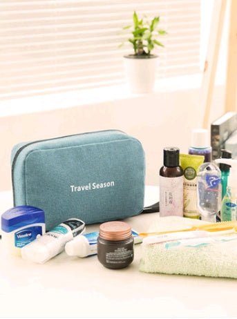 "Portable Travel Makeup Bag | Large Hanging Cosmetic Organizer"