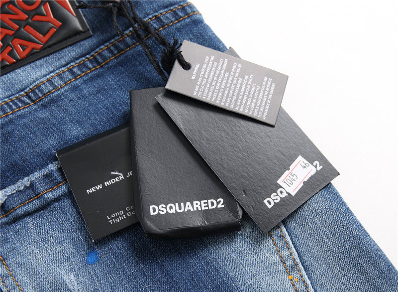 High-End Men’s Hipster Beggar Jeans – Indigo Denim (28–38)