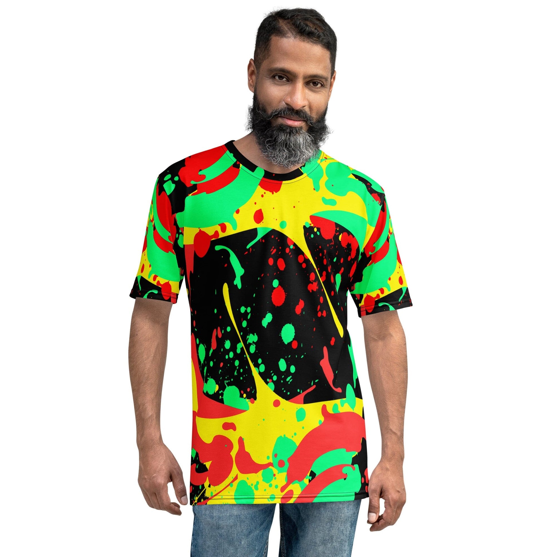 "Men's All Over Print Paint Splatter Jersey Tee XS–2XL Wear-Unique-Style "
