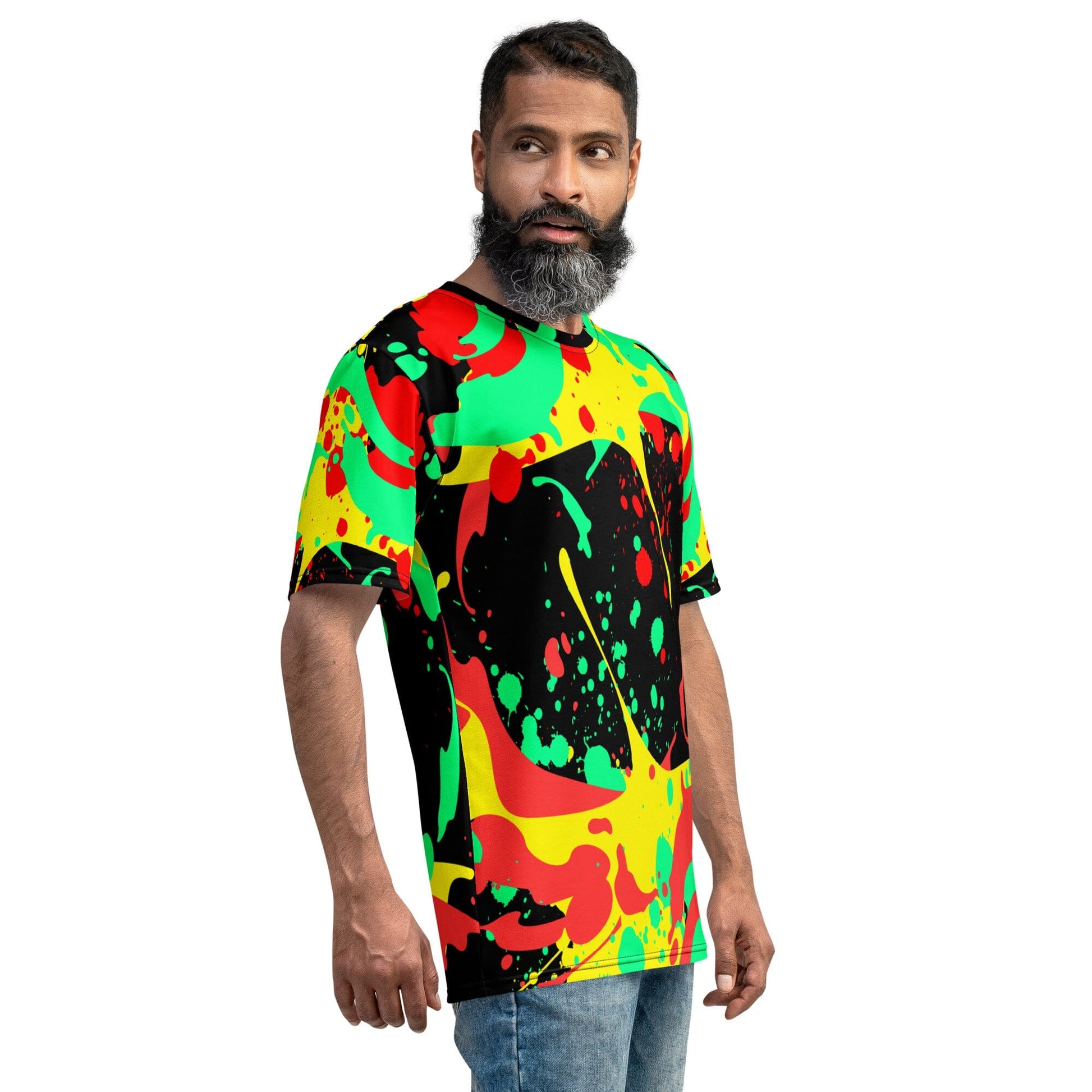 "Men's All Over Print Paint Splatter Jersey Tee XS–2XL Wear-Unique-Style "