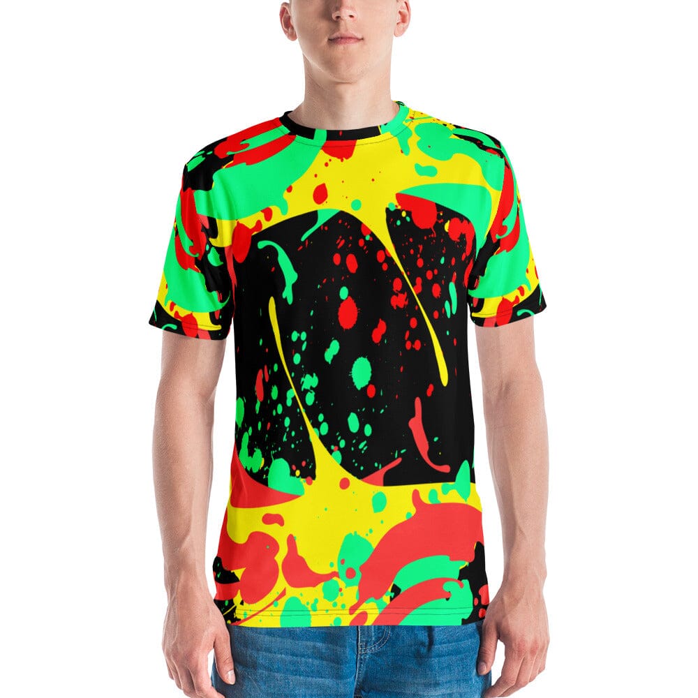 "Men's All Over Print Paint Splatter Jersey Tee XS–2XL Wear-Unique-Style XS "