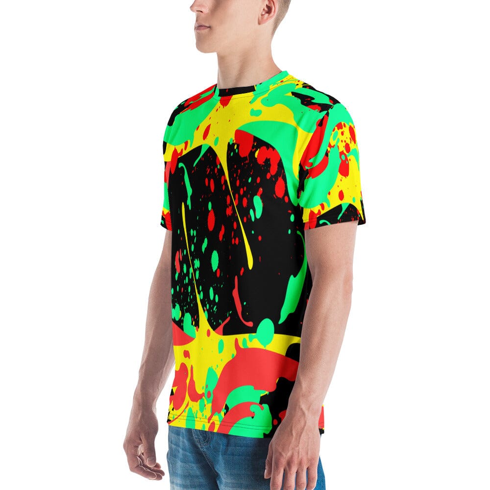 "Men's All Over Print Paint Splatter Jersey Tee XS–2XL Wear-Unique-Style "