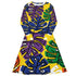 All-Over Print Long Sleeve Midi Dress | 2XS–6XL Big Size