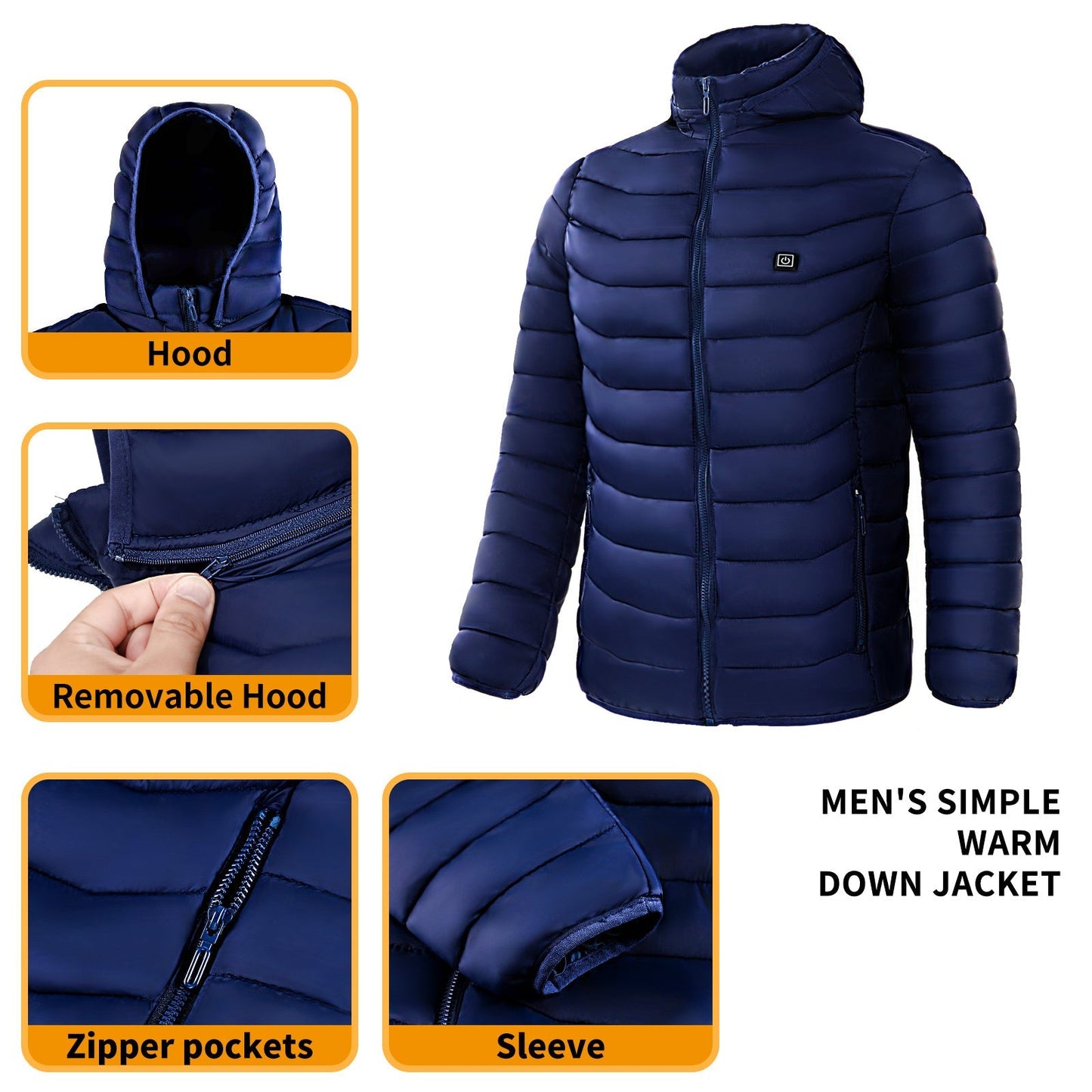 "Unisex Heated Puffer Jacket | Electric Winter Coat S–4XL"