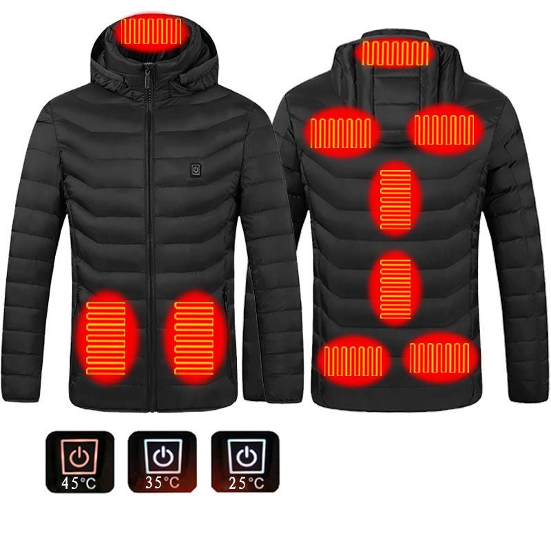 "Unisex Heated Puffer Jacket | Electric Winter Coat S–4XL"