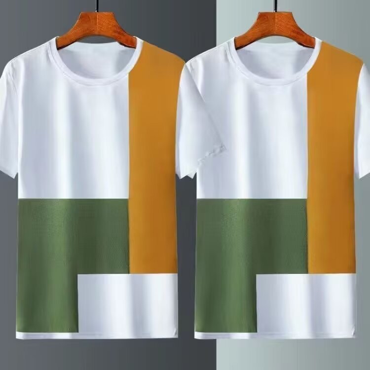 "Men’s Ice Silk Short Sleeve T-Shirt | Breathable Summer Top M–5XL"