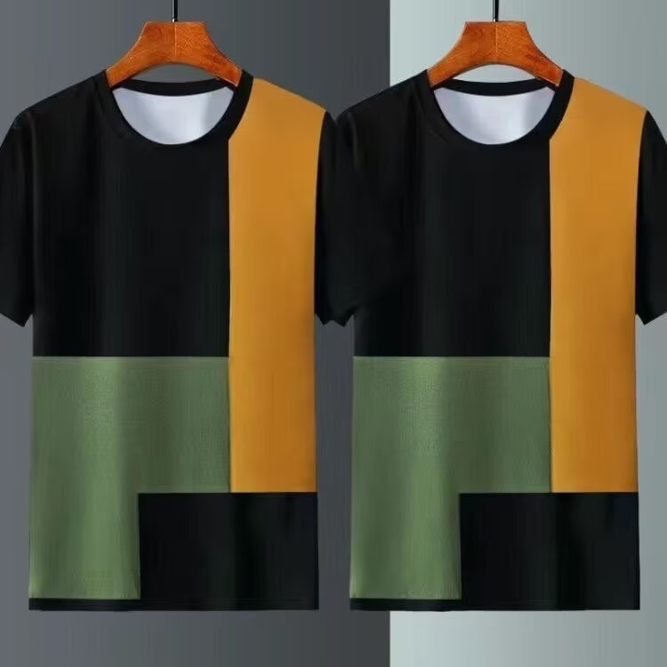 "Men’s Ice Silk Short Sleeve T-Shirt | Breathable Summer Top M–5XL"