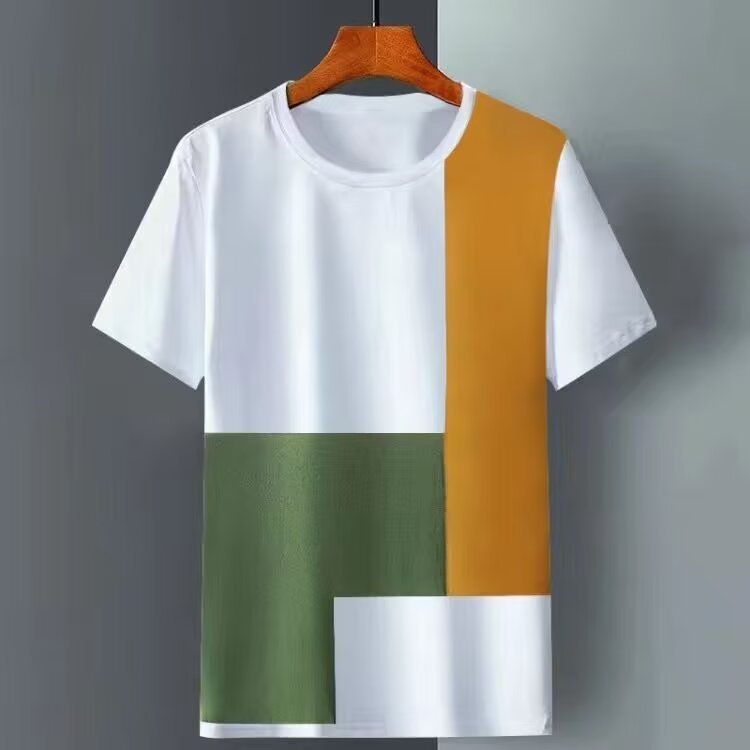 "Men’s Ice Silk Short Sleeve T-Shirt | Breathable Summer Top M–5XL"