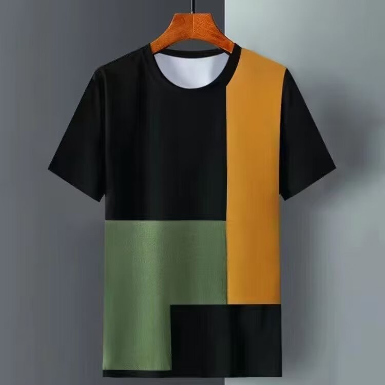 "Men’s Ice Silk Short Sleeve T-Shirt | Breathable Summer Top M–5XL"