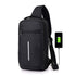 Polyester Anti-Theft USB Charging Chest Bag – Compact & Durable
