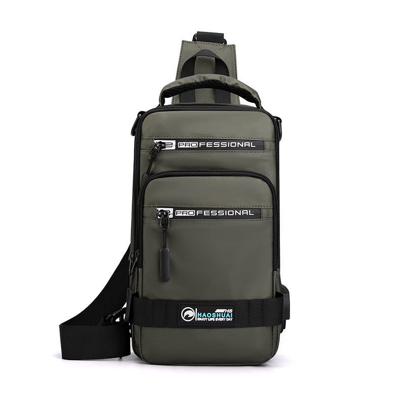 "Men’s Multifunction Nylon Backpack | Crossbody Bag with USB Port"