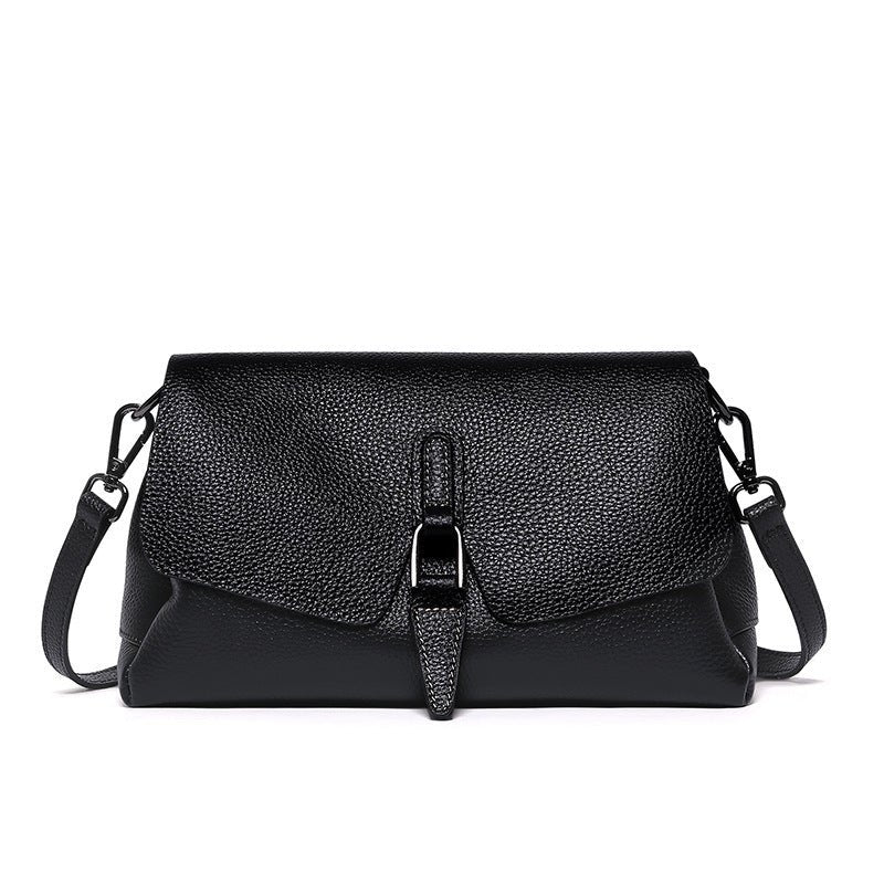 "Soft Cowhide Leather Shoulder Bag – Women's Messenger Crossbody Purse"