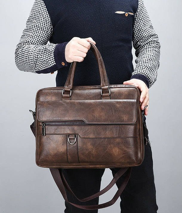 "Men’s Premium Soft Leather Crossbody – Messenger, Sling & Handbag"