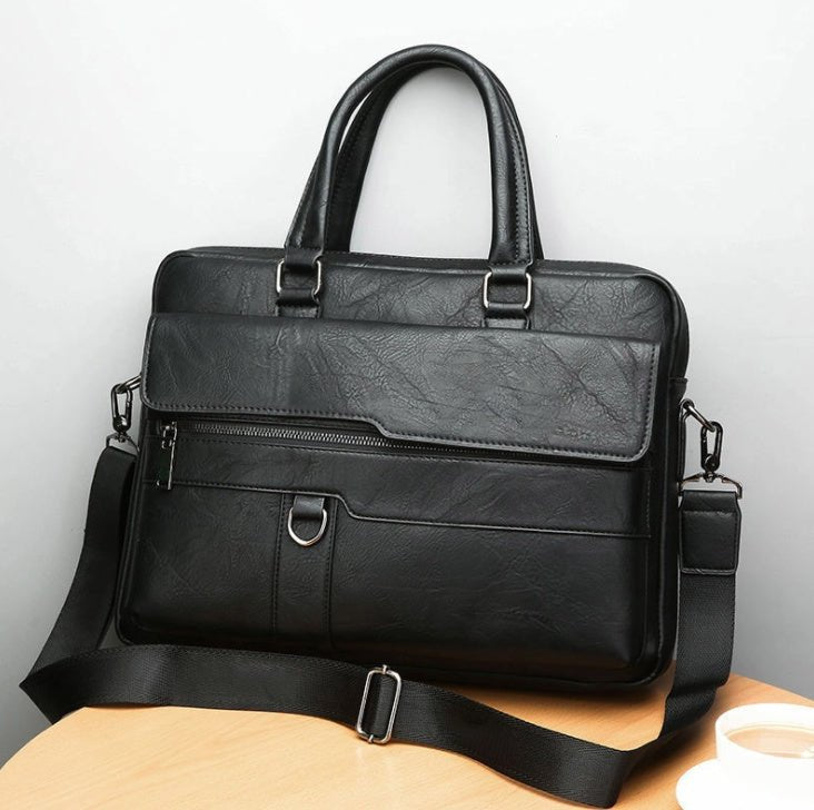 "Men’s Premium Soft Leather Crossbody – Messenger, Sling & Handbag"