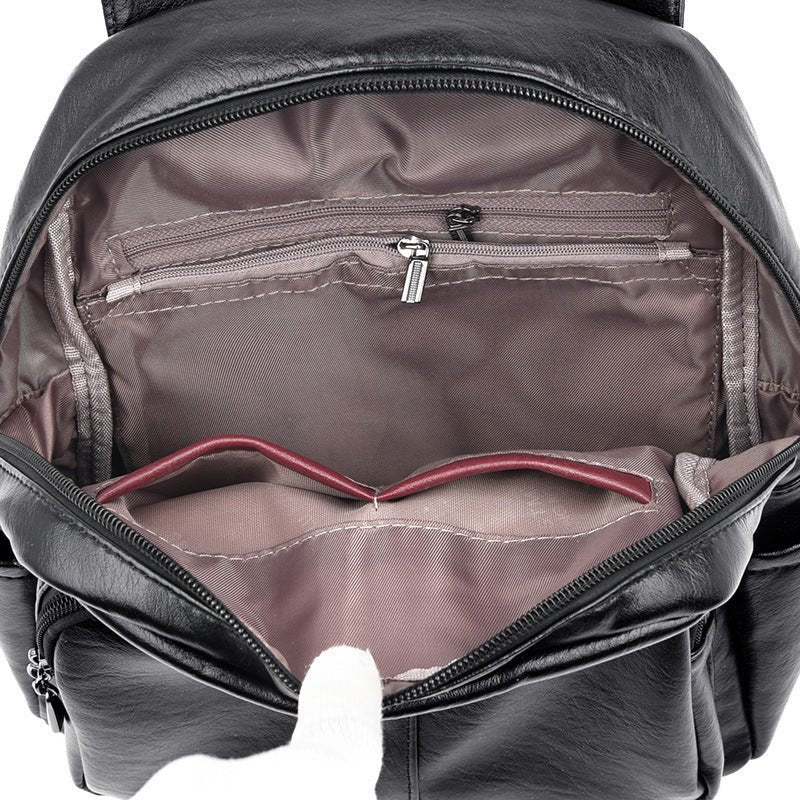 "Women’s Sheepskin Leather Backpack | Lightweight Stylish Bag"