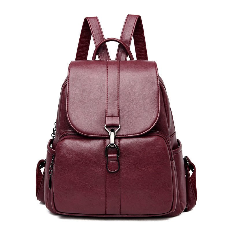 "Women’s Sheepskin Leather Backpack | Lightweight Stylish Bag"