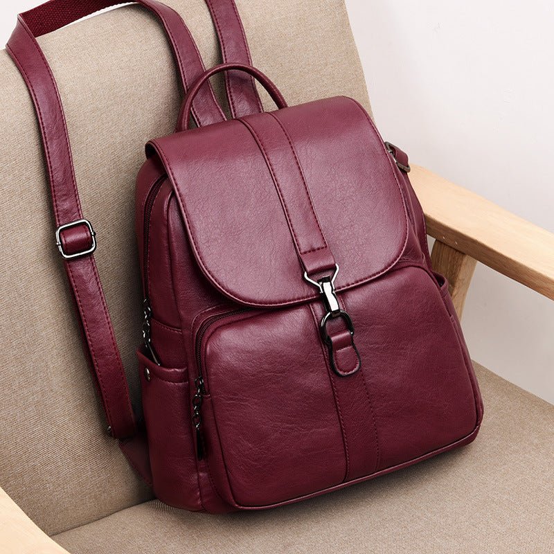 "Women’s Sheepskin Leather Backpack | Lightweight Stylish Bag"