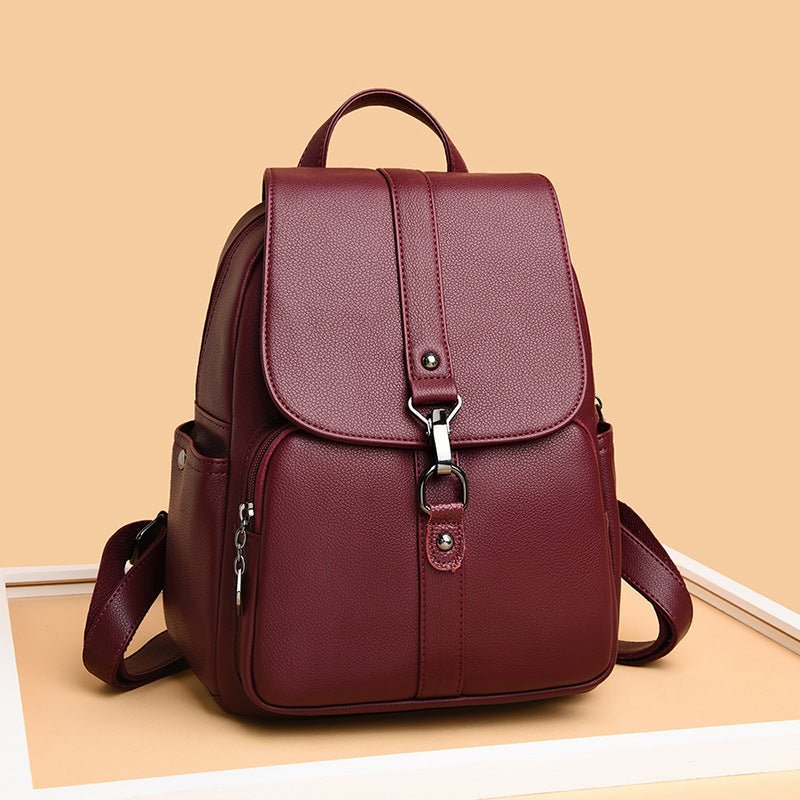 "Women’s Sheepskin Leather Backpack | Lightweight Stylish Bag"