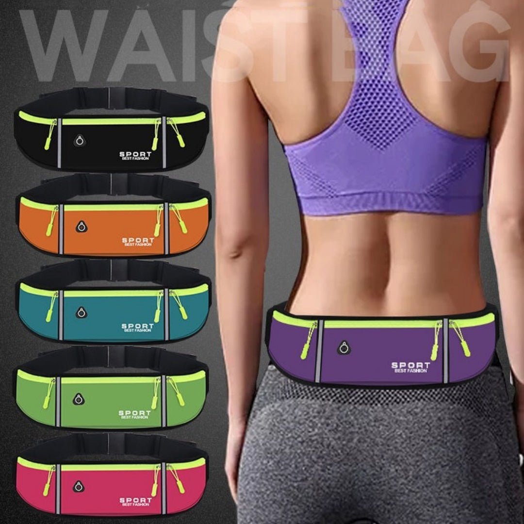 "Waterproof Running Belt Bag | Nylon Outdoor Waist Pack"