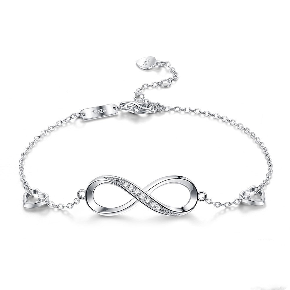 "925 Sterling Silver 8 Bracelet – Elegant Jewelry for Women"