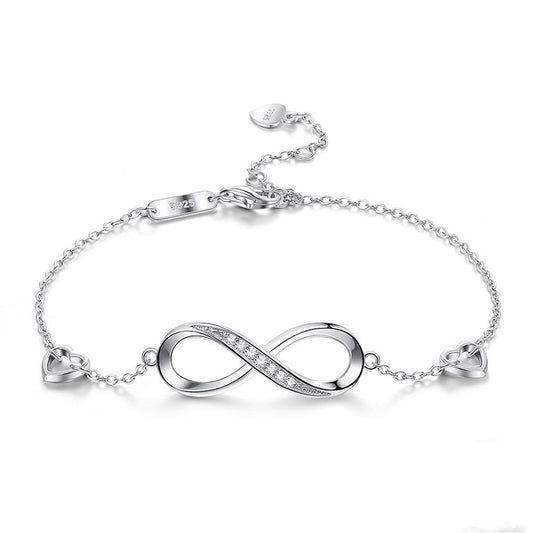"925 Sterling Silver 8 Bracelet – Elegant Jewelry for Women"