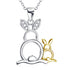 925 Silver Rabbit Pendant Necklace – Cute Gold & Silver Bunny Charm
