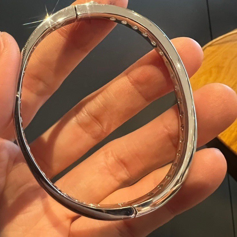 "18K Gold-Plated Moissanite Bracelet | Pure Silver Diamond Look"