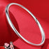 Pure 9999 Silver Glossy Bracelet – Closed Aperture Round Bar, Simple