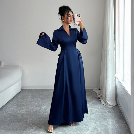 "Elegant Long Sleeve Dress | Versatile Casual Style S–XL"