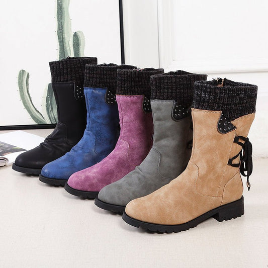 "Women’s Winter Snow Boots – Mid-Calf Warm Waterproof (Size 35-43)"