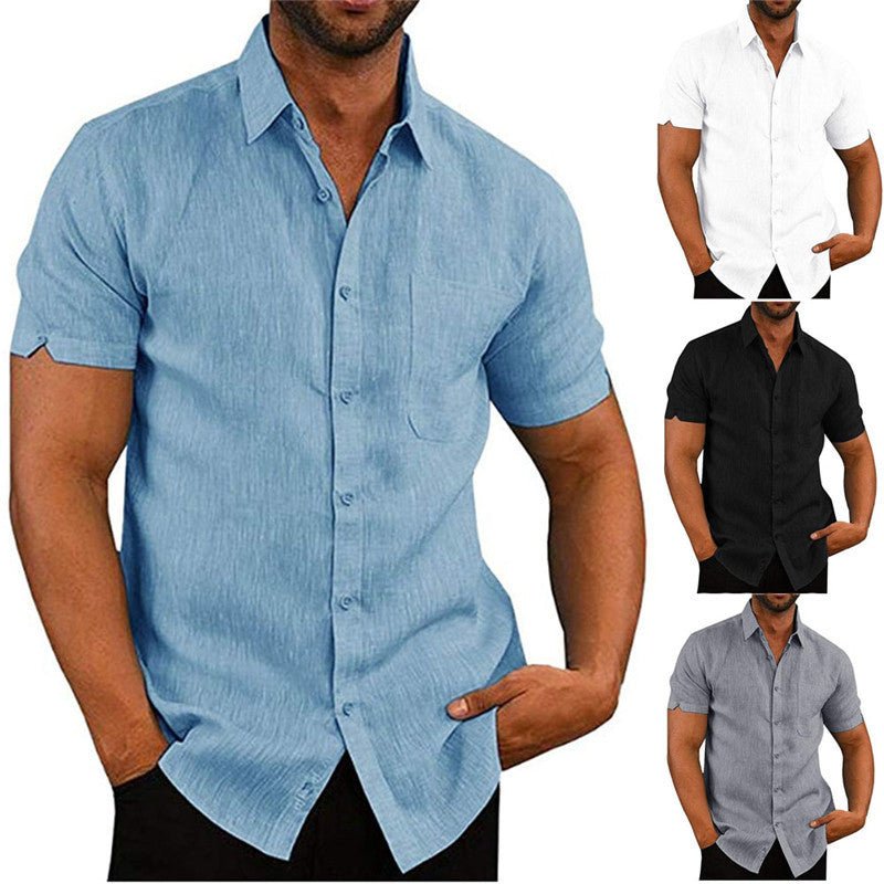 "Men’s Summer Short Sleeve Shirt | Casual Loose Fit Tee M–3XL"