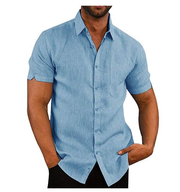 "Men’s Summer Short Sleeve Shirt | Casual Loose Fit Tee M–3XL"