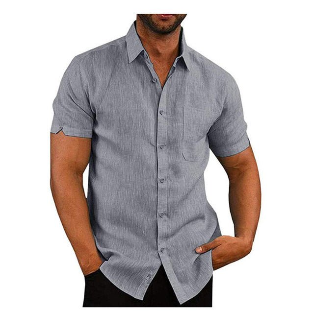 "Men’s Summer Short Sleeve Shirt | Casual Loose Fit Tee M–3XL"
