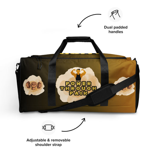 "Large Unisex Duffle Bag – 100% Polyester, Black Lining, 22\" Gym Bag"