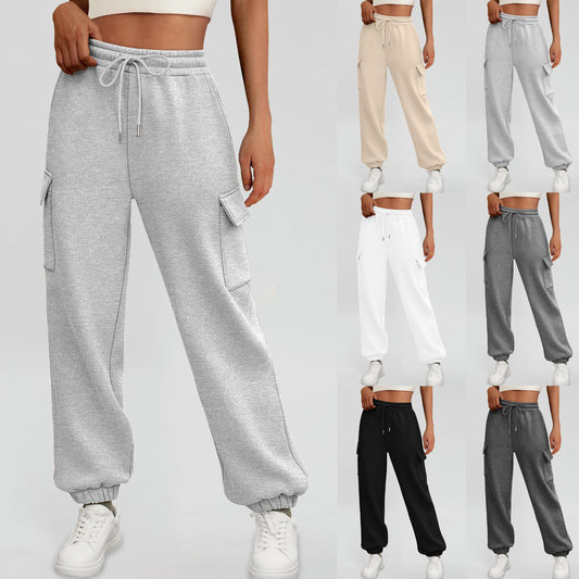"Women’s Fleece-Lined Sweatpants | Baggy Jogger Cargo Pants S–3XL"
