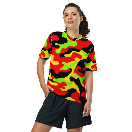 "Recycled Unisex Sports Jersey - Camo Print (2XS–6XL)"