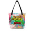 All-Over Print Tote Bag – 100% Polyester, Reusable 15"x15"