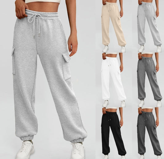 Women’s Fleece-Lined Sweatpants | Baggy Jogger Cargo Pants S–3XL