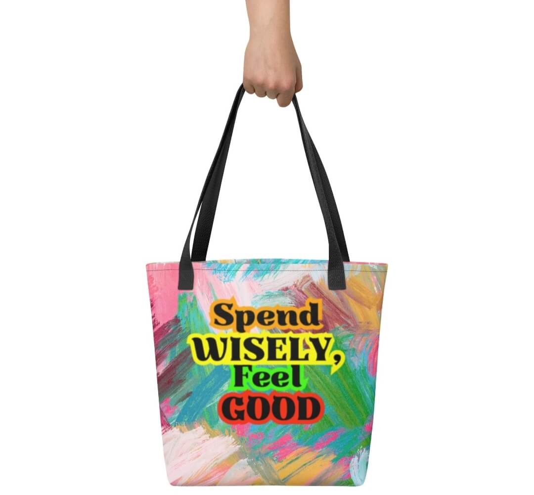 All-Over Print Tote Bag – 100% Polyester, Reusable 15"x15"