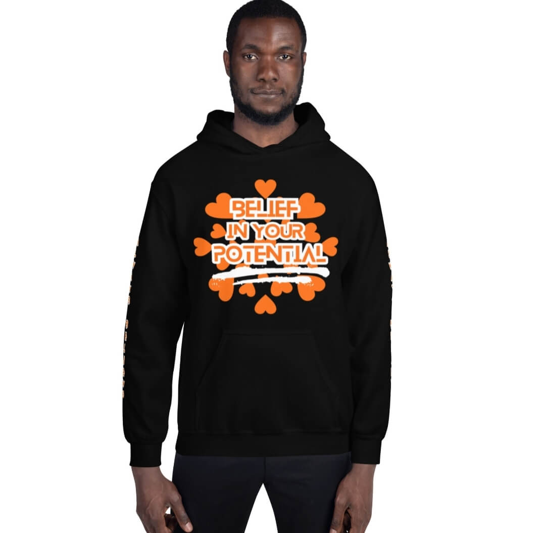 Unisex Cotton Polyester Hoodie with DTF Front & DTG Back Print