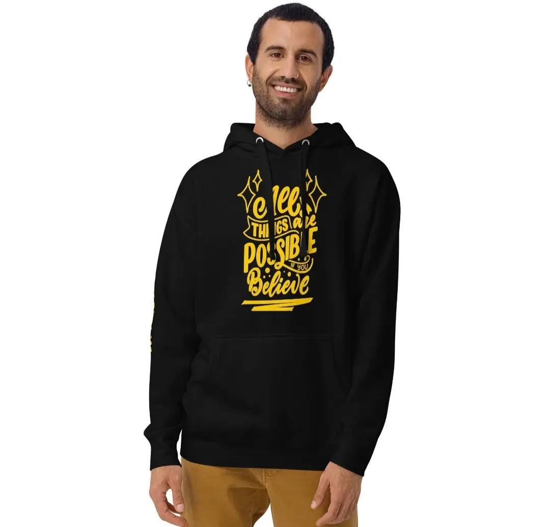 Cotton Heritage Unisex Premium Pullover Hoodie DTF Front DTG Print